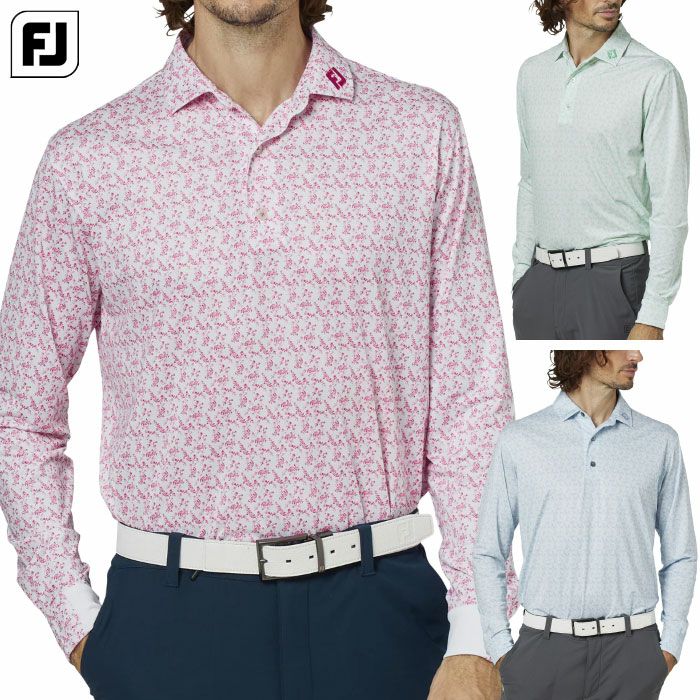フットジョイフラワープリント長袖シャツFJ-F25-S10メンズゴルフウェアFOOTJOY2025秋冬モデル日本正規品