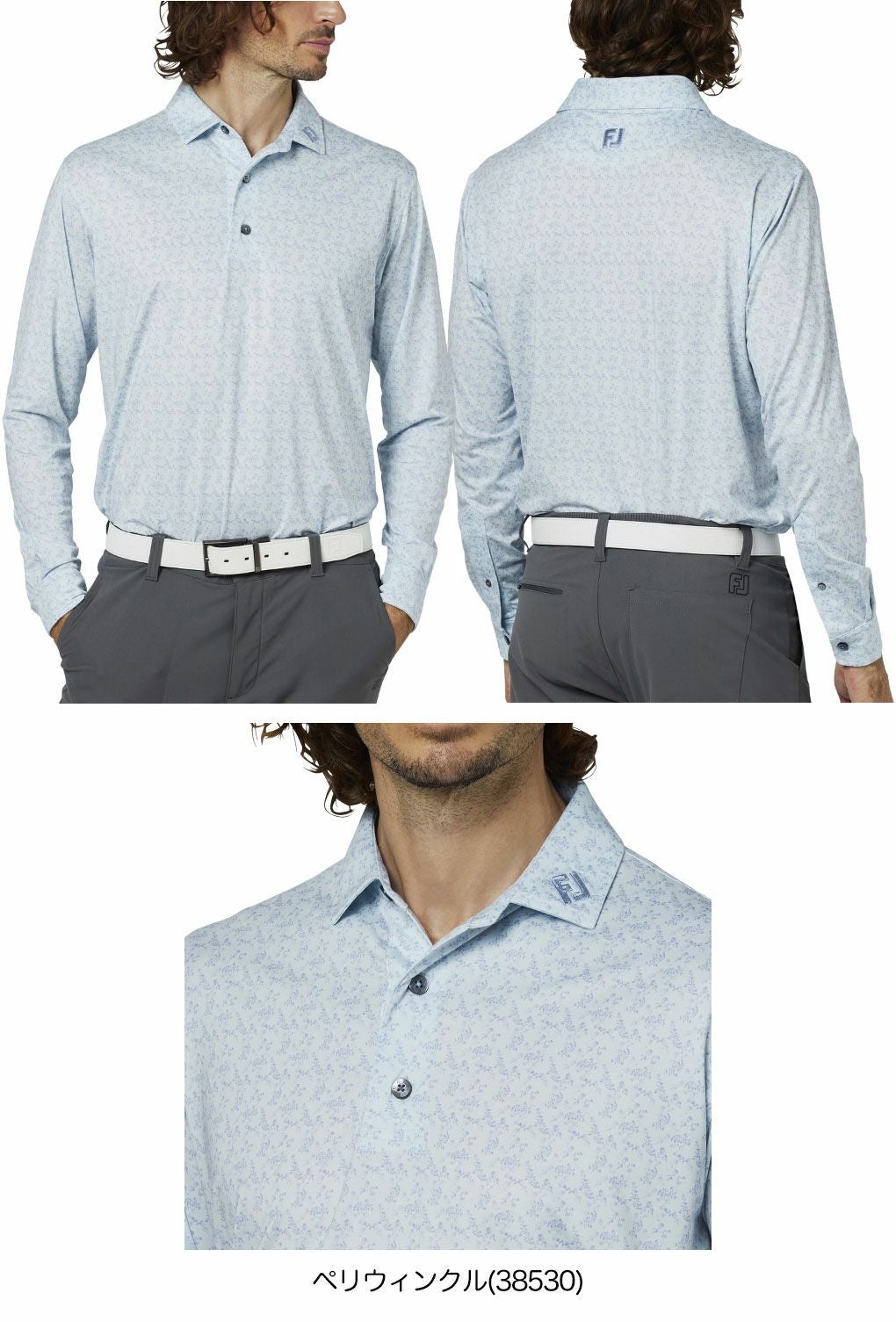 フットジョイフラワープリント長袖シャツFJ-F25-S10メンズゴルフウェアFOOTJOY2025秋冬モデル日本正規品