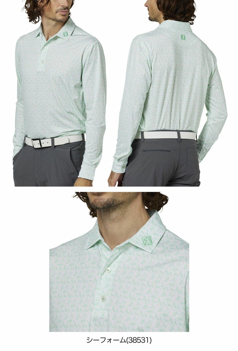 フットジョイフラワープリント長袖シャツFJ-F25-S10メンズゴルフウェアFOOTJOY2025秋冬モデル日本正規品