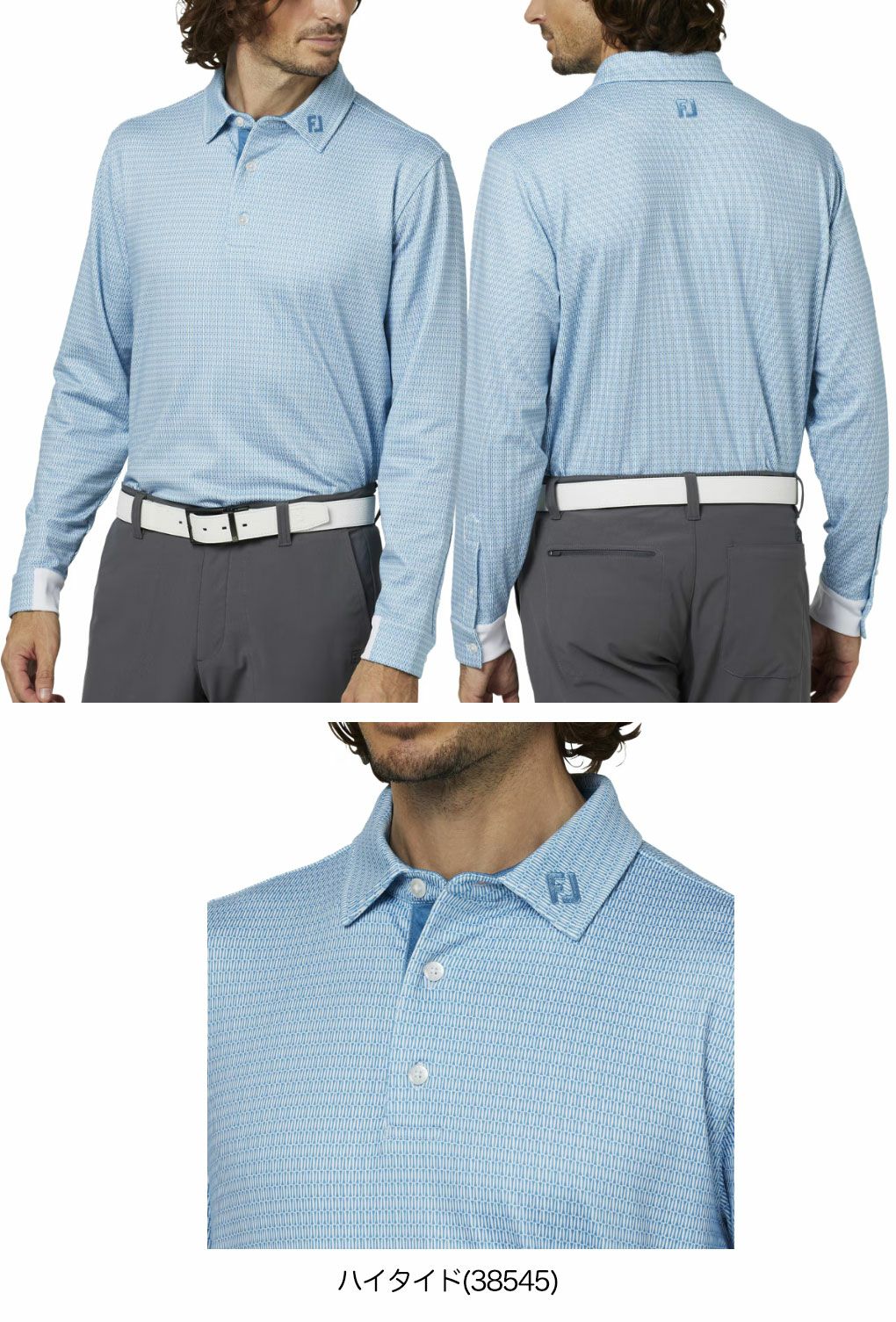 フットジョイティープリント裏起毛長袖シャツFJ-F25-S15メンズゴルフウェアFOOTJOY2025秋冬モデル日本正規品