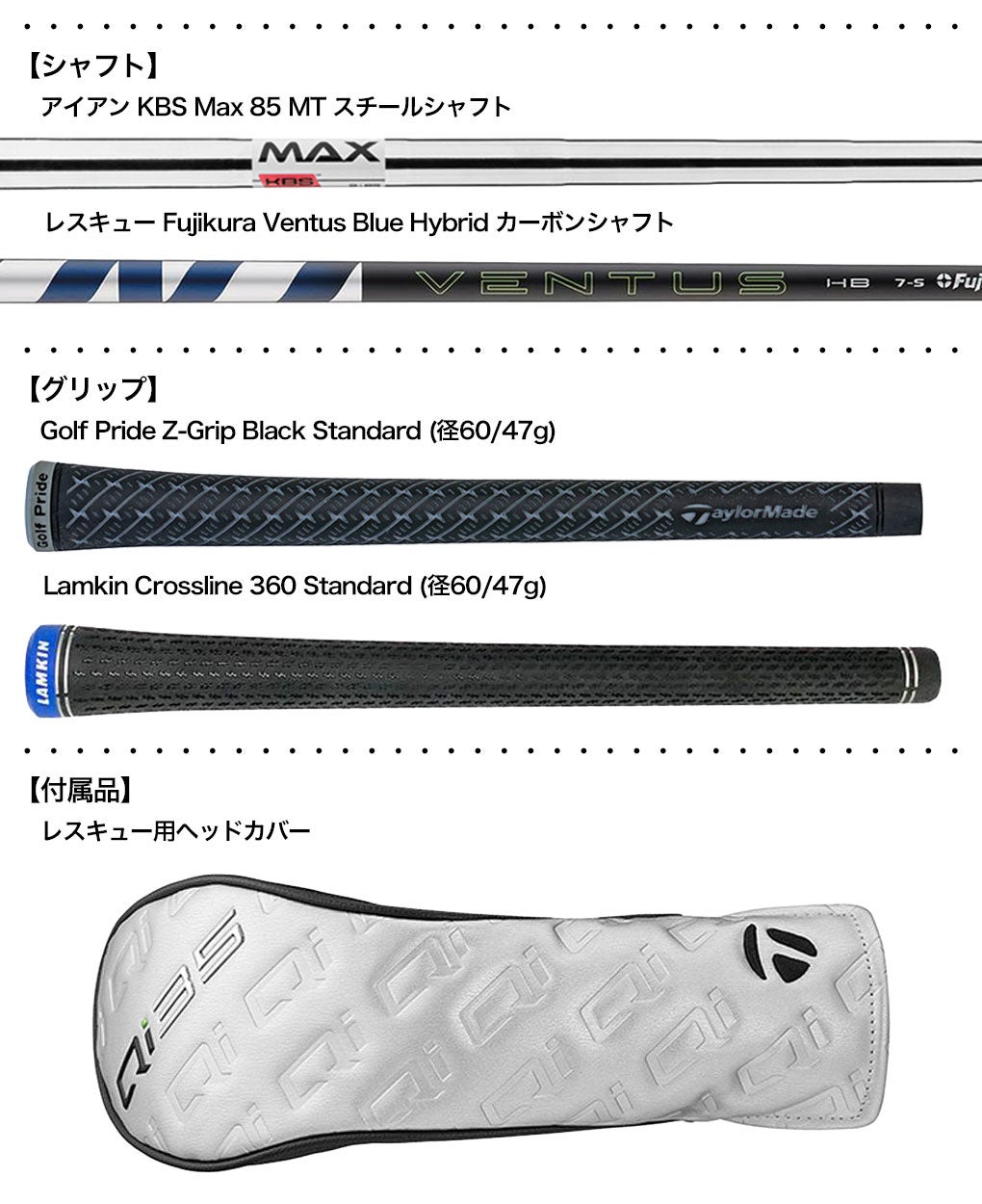 テーラーメイド Qi35 Combo Set (4H,5H,6I-AW) アイアン レスキュー