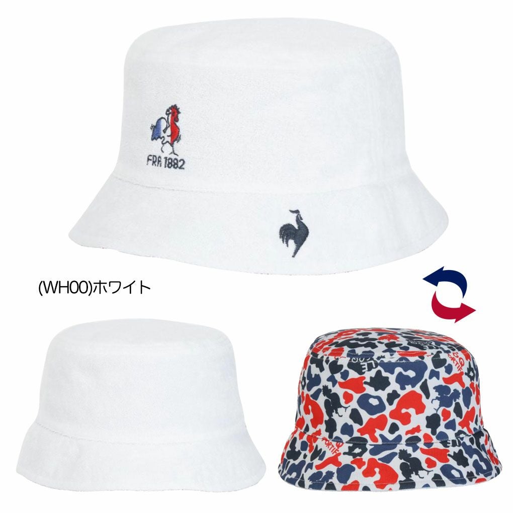 ルコックスポルティフシーズンモチーフリバーシブルハットQGBXJC73メンズlecoqsportifGOLF日本正規品