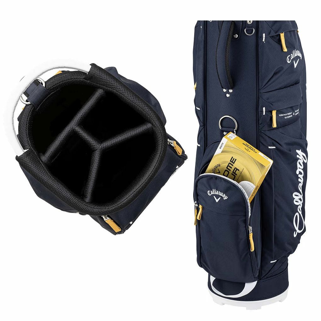 Callaway キャディバッグ 黒/黄色 キャロウェイ キャディバッグ Callaway アドバンス 26 JM 9.5型 47