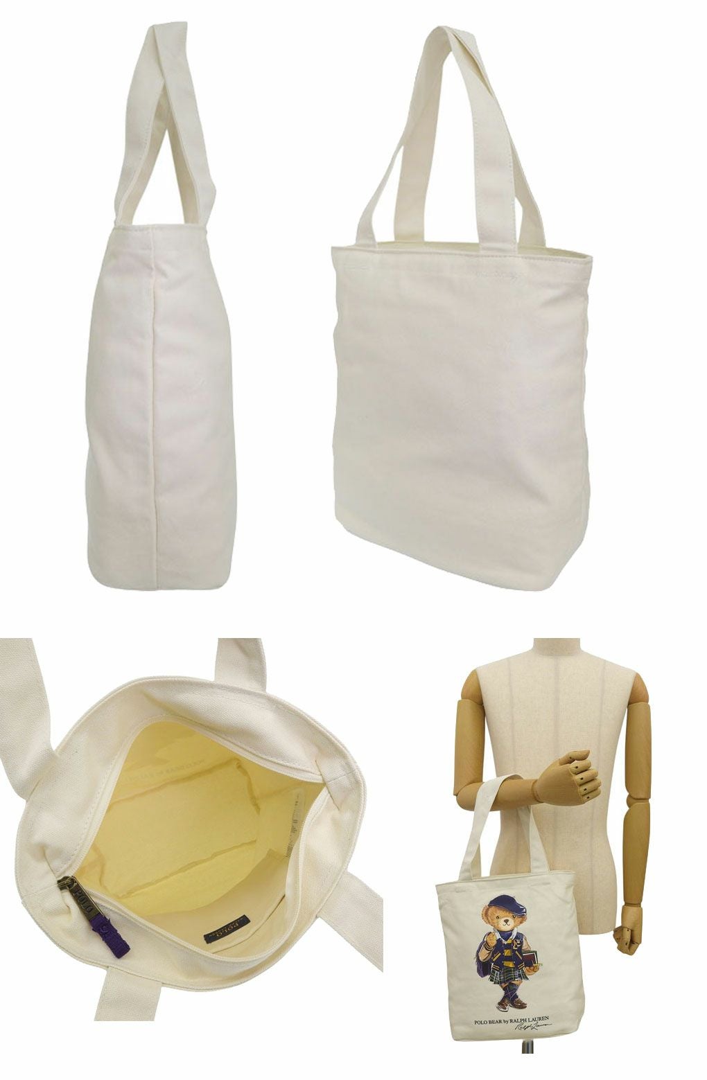 ラルフローレンバッグメンズレディーストートバッグコットントートナチュラル9AR021J9GLPHLAURENA4対応