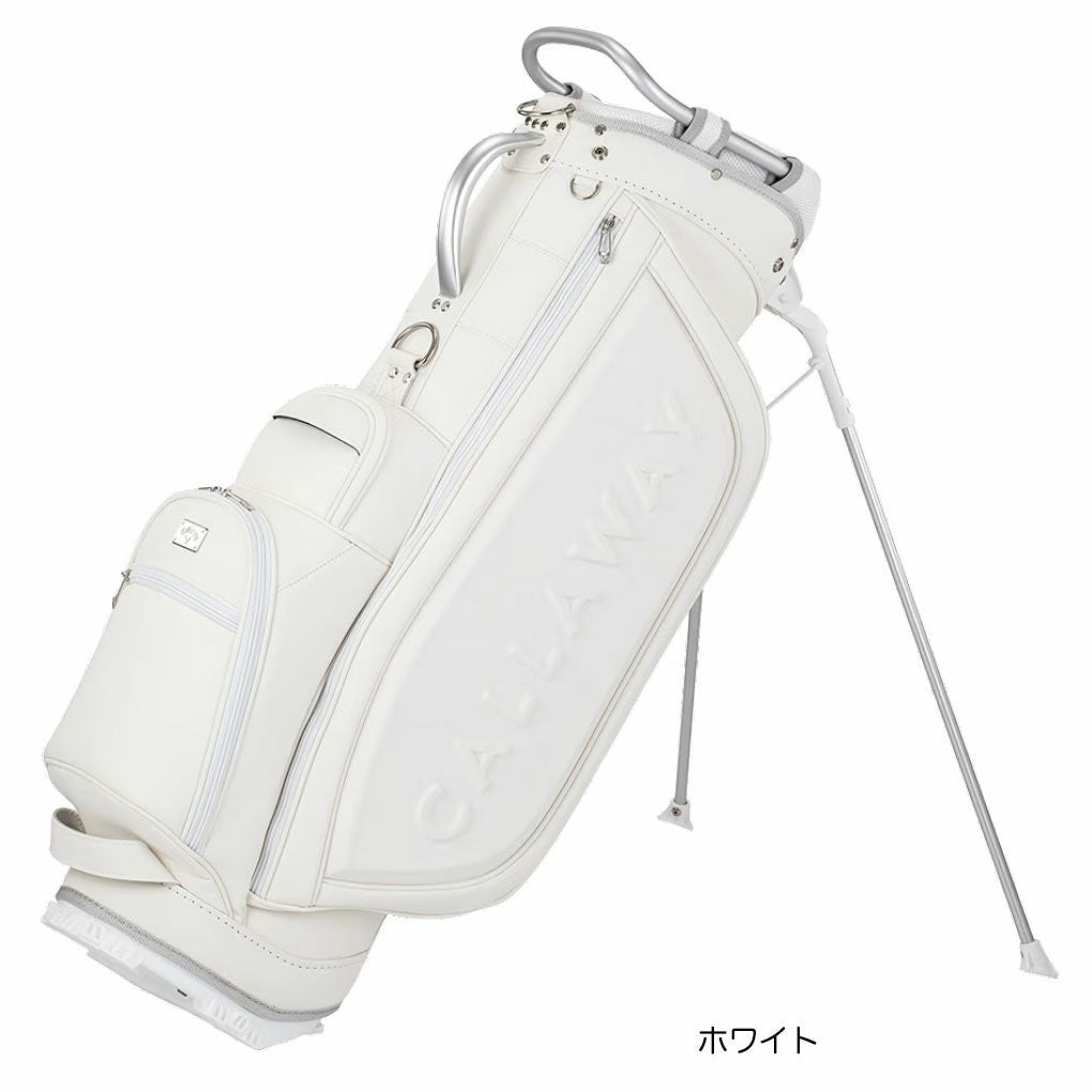 【匿名配送】CALLAWAY ホワイトキャディバッグ　直取OK Callaway（キャロウェイ） 付属ネームタグ名入れ無料 レディース 2024