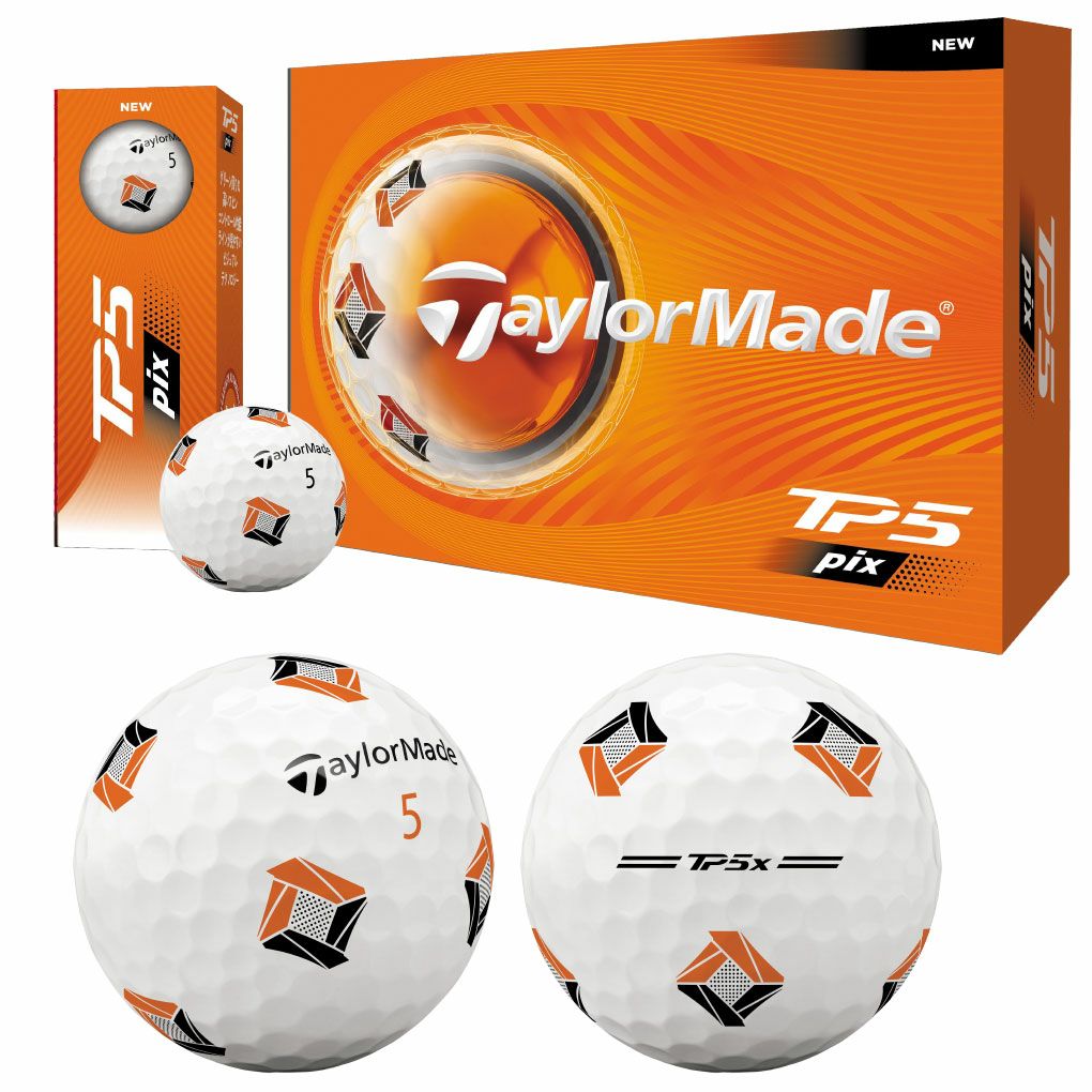 テーラーメイド2026TP5Pix_TP5XPixゴルフボール1ダース全12球2ピース2026年モデルTaylorMade日本正規品