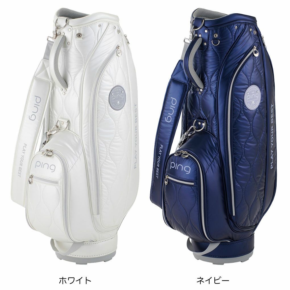 PING ピン 未使用 キャディバッグ ホワイト、ネイビー PING（ピン） キャディバッグ CB-N2502 Mr.PING ストリートカジュアル