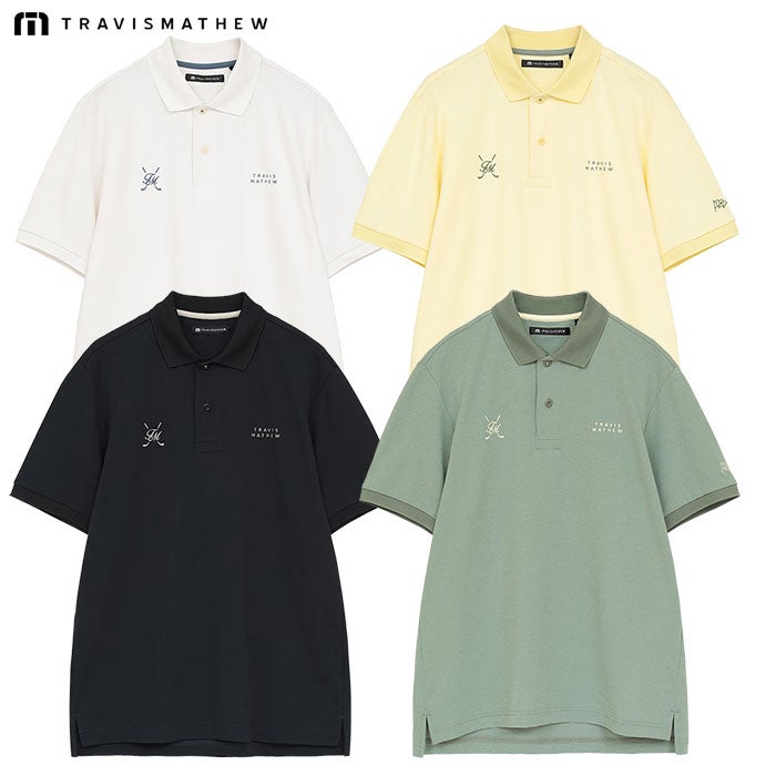 Travis Mathew ゴルフ　ポロシャツ トラヴィスマシュー ラッセル編み半袖プリントポロ 7AN031 メンズ