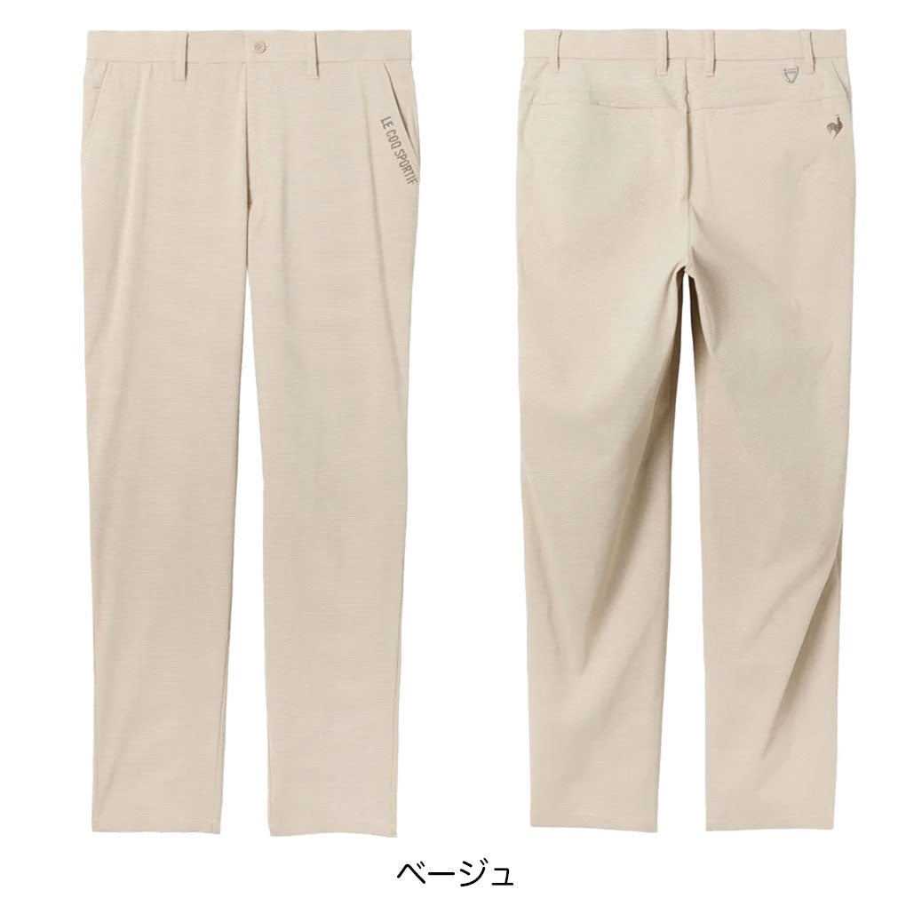 ルコックスポルティフ ミニダイヤ柄ストレッチテーパードパンツ