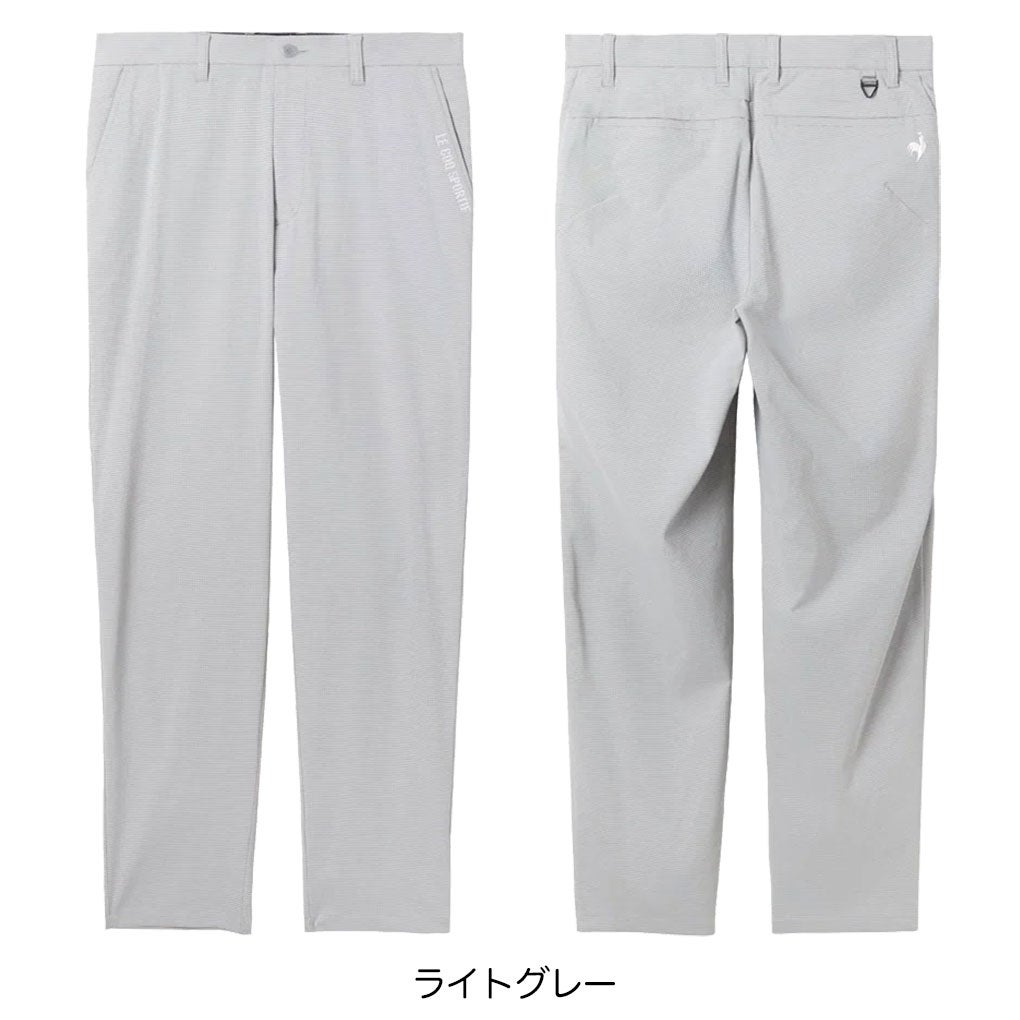 ルコックスポルティフ ミニダイヤ柄ストレッチテーパードパンツ