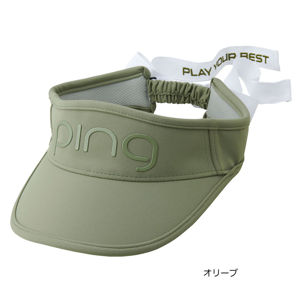 PINGピンHW-L2504クールリボンバイザーレディース帽子ゴルフキャップ2026春夏モデル追加カラーモデル日本正規品