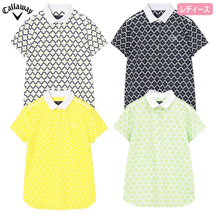 キャロウェイ レトロフラワープリント半袖シャツ C26134215 レディース