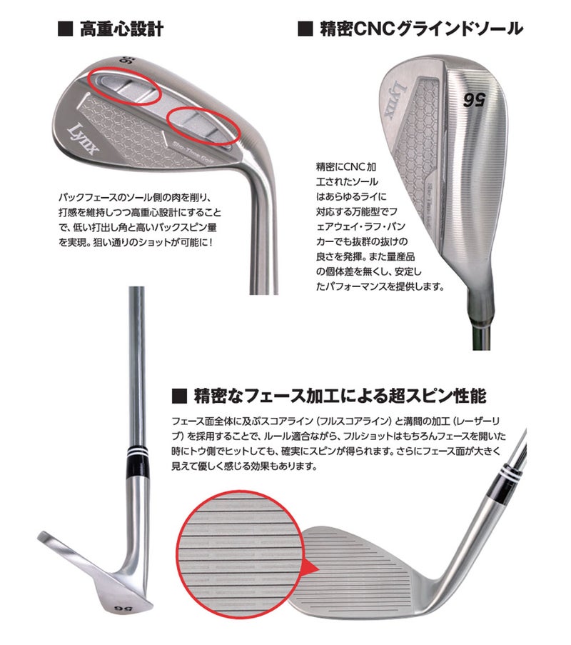 LynxリンクスSho-TimeWEDGEウェッジゴルフクラブ日本正規品