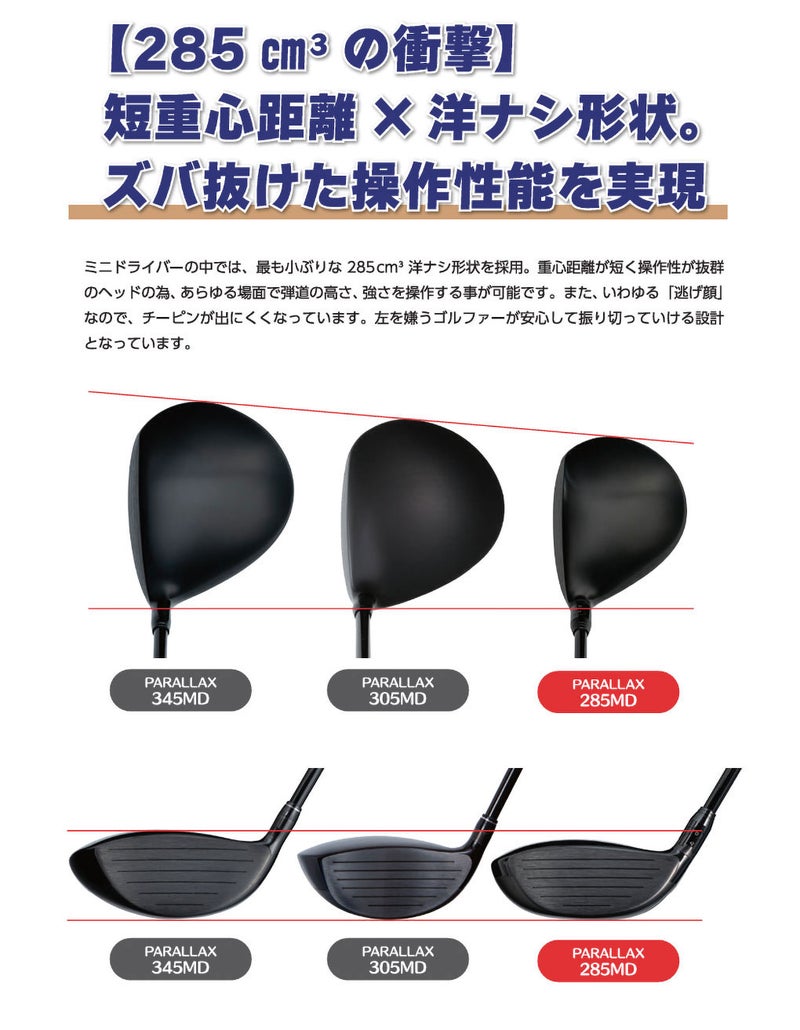 LynxリンクスPARALLAX285MDミニドライバーゴルフクラブ日本正規品