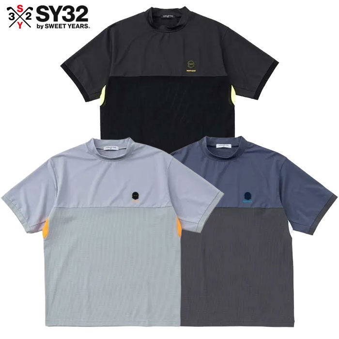 SY32 GOLF シャツ FRASH POINT MOCK メンズ 半袖 SYG-26S1-19 ゴルフ