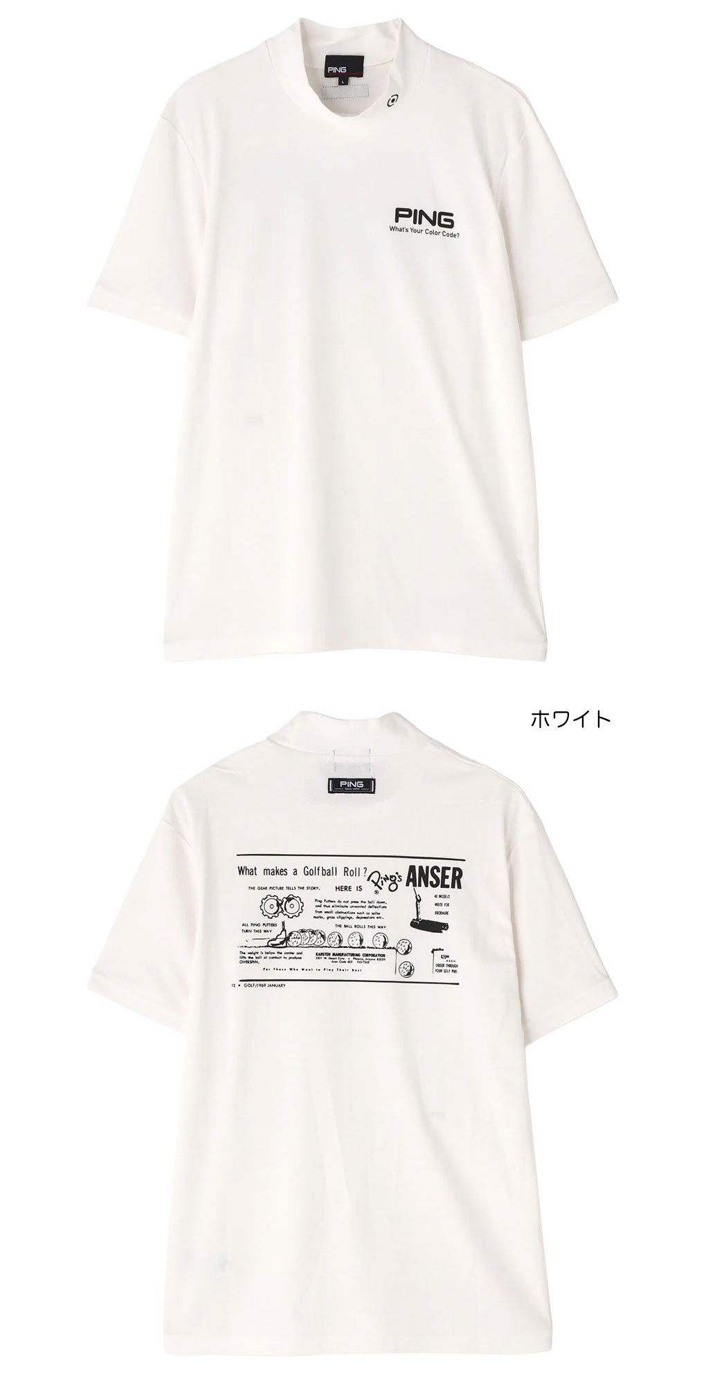 ピンPINGシャツメンズゴルフウェア2026春夏モデル日本正規品