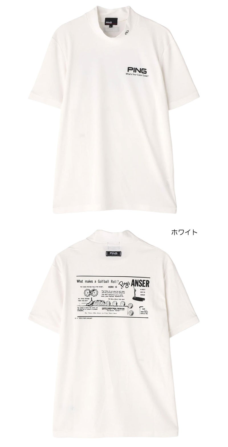 ピンPINGシャツメンズゴルフウェア2026春夏モデル日本正規品