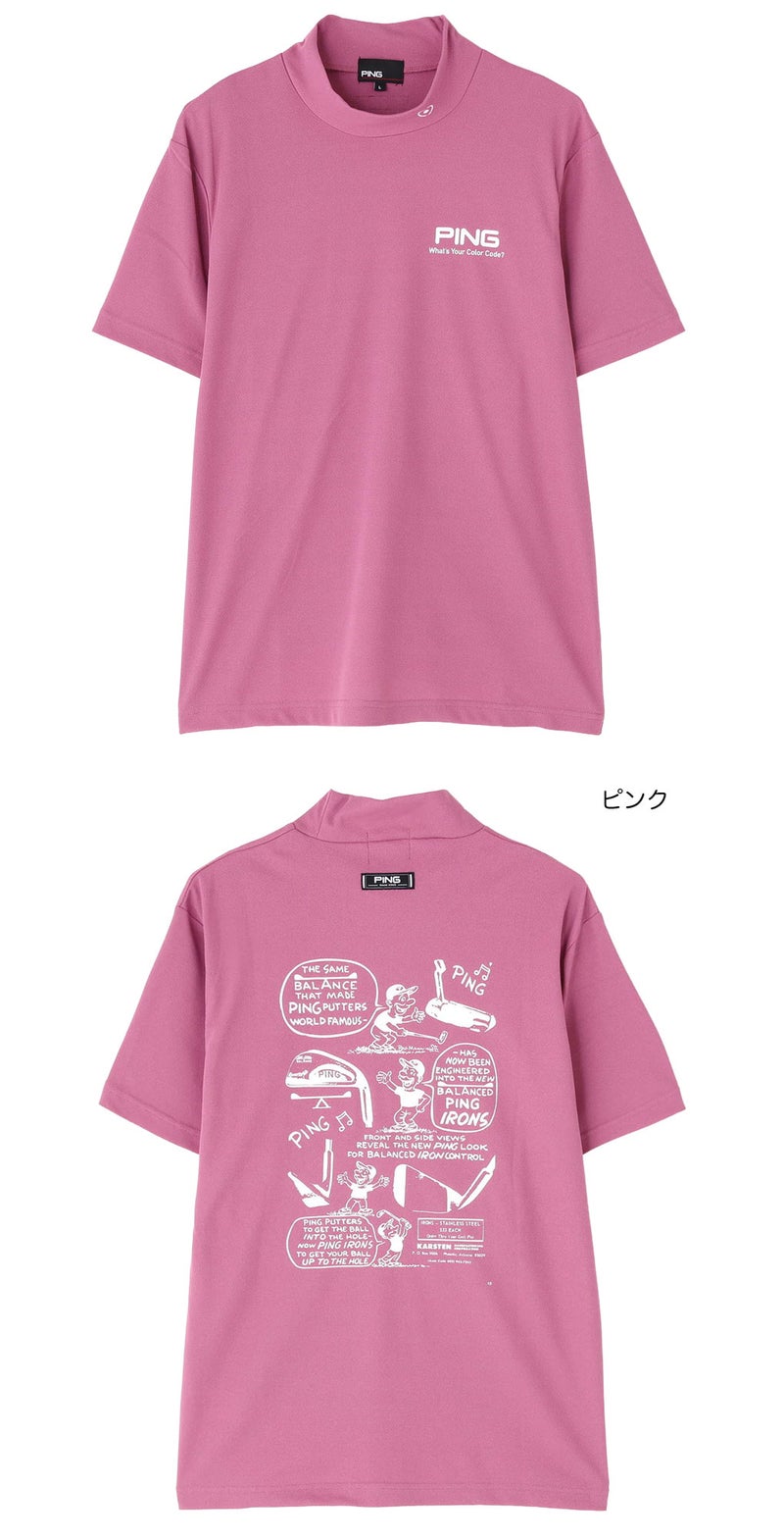 ピンPINGシャツメンズゴルフウェア2026春夏モデル日本正規品