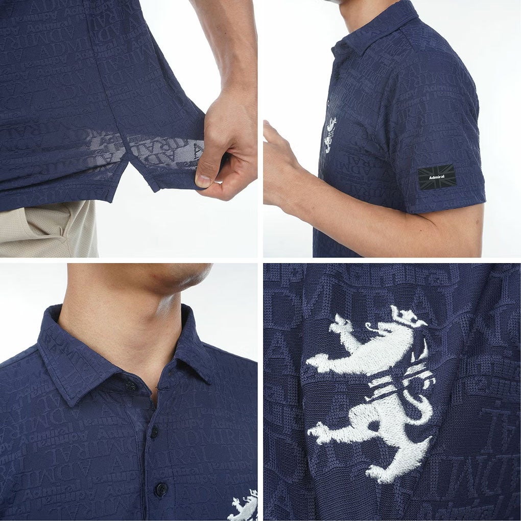 アドミラルゴルフ(Admiral GOLF)半袖シャツ Mサイズ ADMA315 SALE アドミラル ゴルフ ポロシャツ Admiral GOLF ALLOVER PRINT POLO
