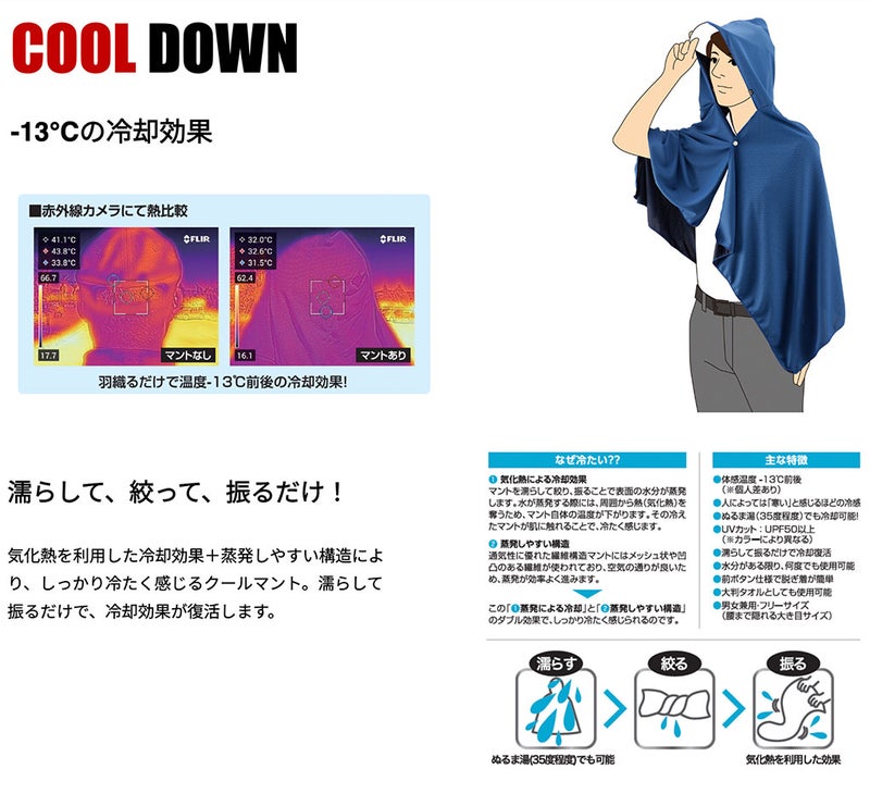 キャスコクールダウンマントゴルフKasco日本正規品