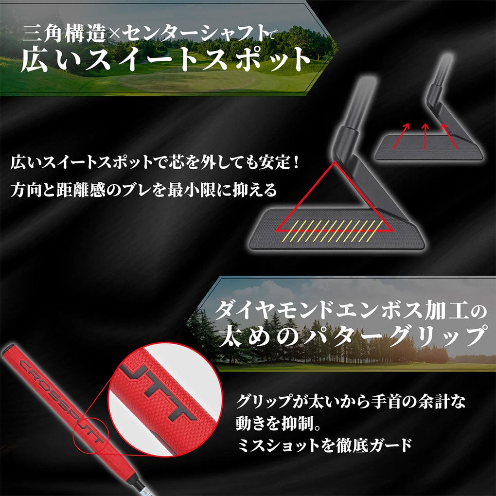 クロスパットゴルフREDBLACKLABELパターメンズ右用ゴルフクラブ