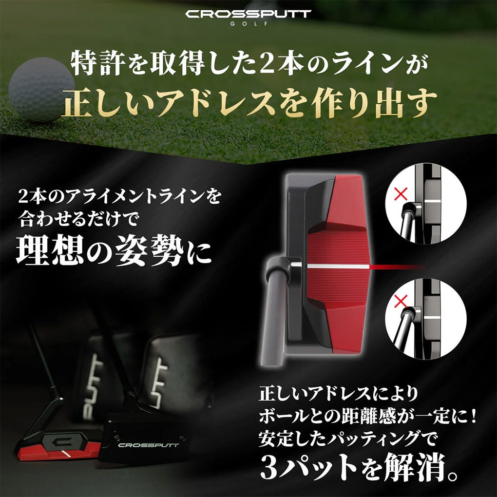 クロスパットゴルフREDBLACKLABELパターメンズ右用ゴルフクラブ