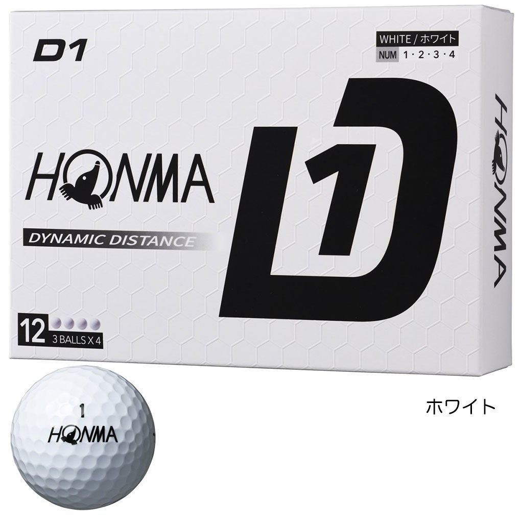 本間ゴルフHONMA2024D1ボール1ダース(12球入)2024年モデル日本正規品