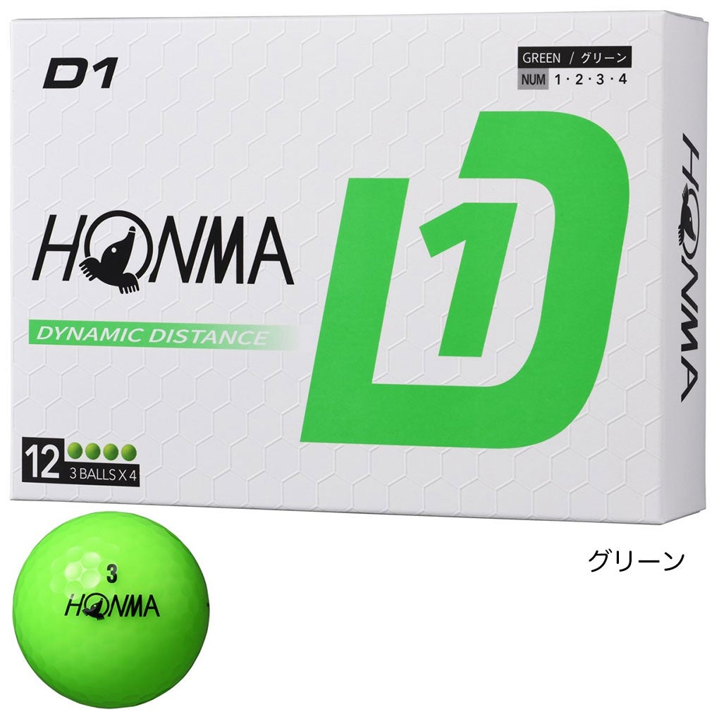 本間ゴルフ D1 ボール 2024年モデル 3ダースセット 36球 日本正規品