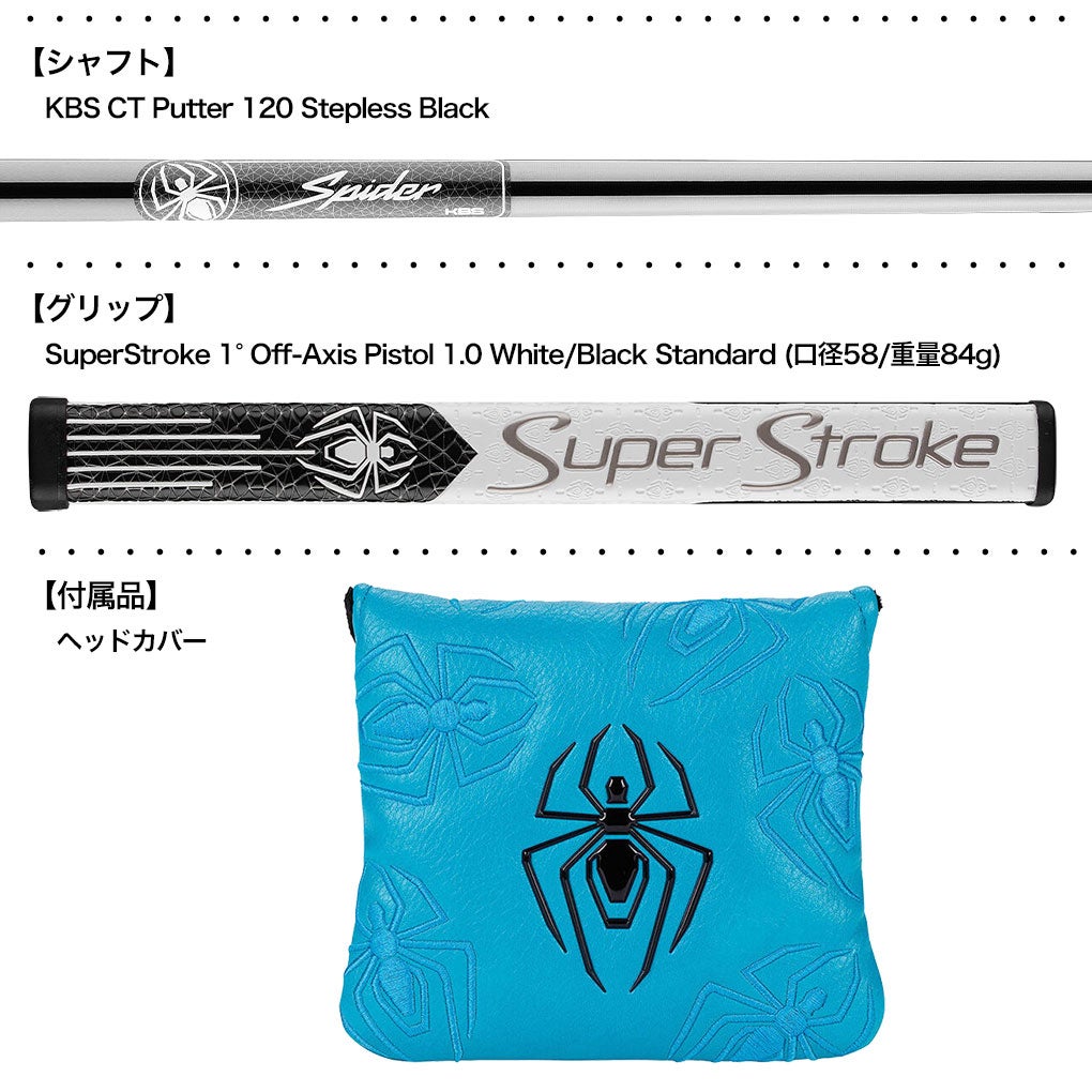 テーラーメイドSpiderZTBlack3Lineパターメンズ右用スパイダーTaylorMade2026年モデルUSA直輸入品