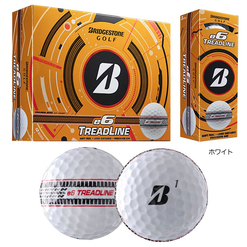 BSブリヂストンゴルフe6Treadlineゴルフボール1ダース（12球入）BRIDGESTONEGOLFUSA直輸入品