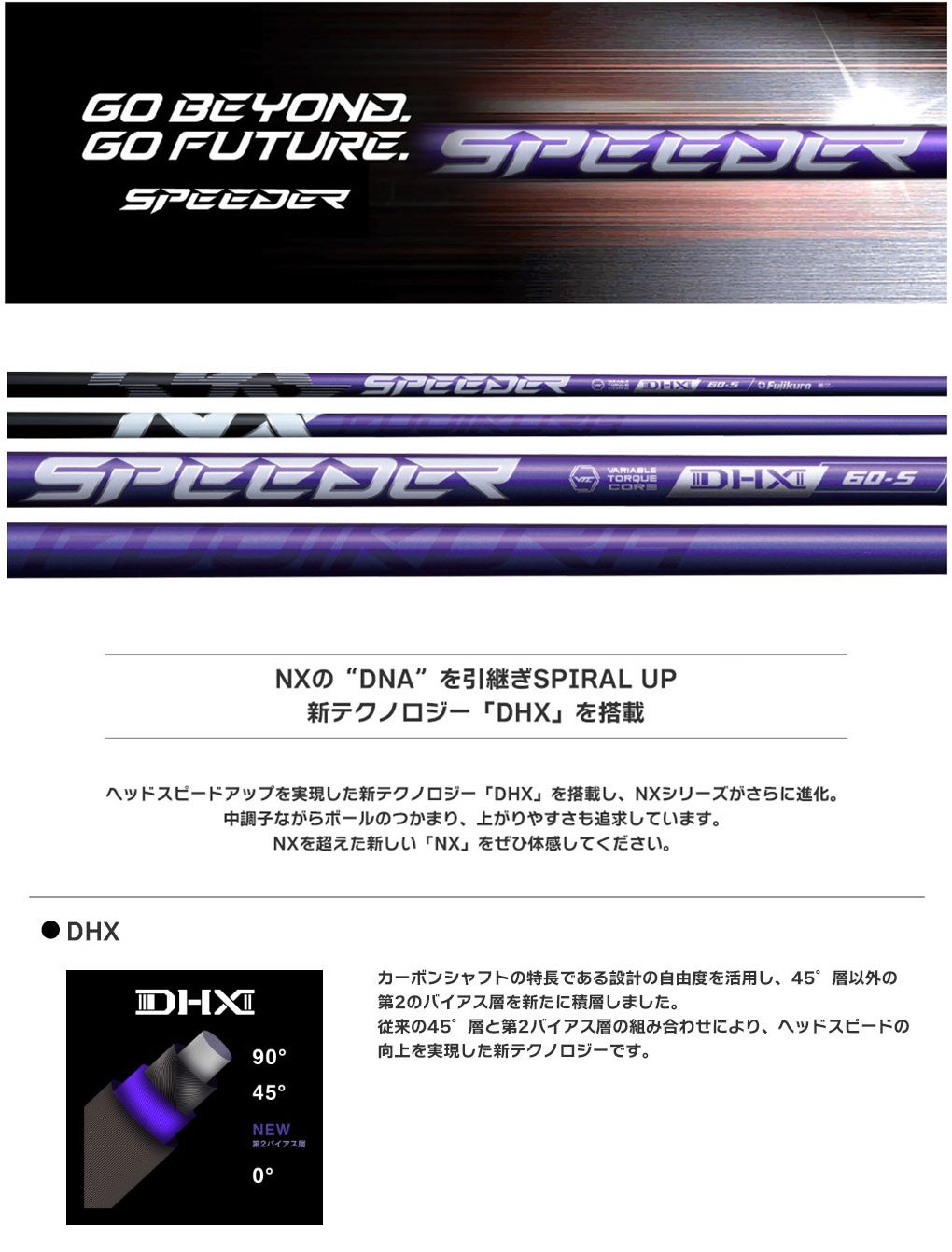 SPEEDER_NX_VIOLET_スリーブ付きシャフト