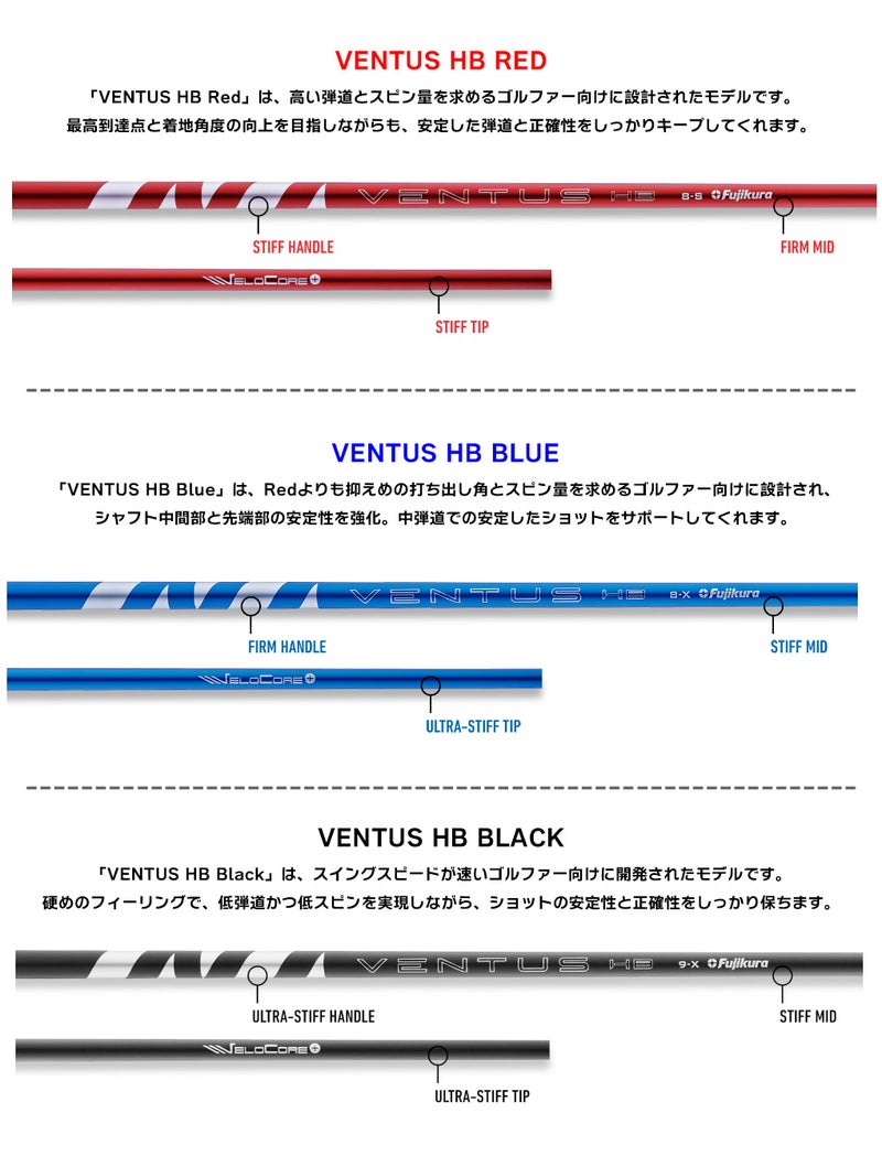 ベンタスVENTUSHYBRID_スリーブ付きシャフト