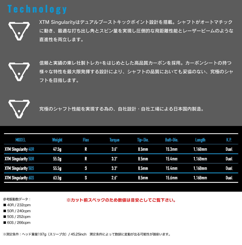 Basileus_バシレウス_XTM_Singularity_カーボンシャフト_ウッド用スリーブ付きシャフト