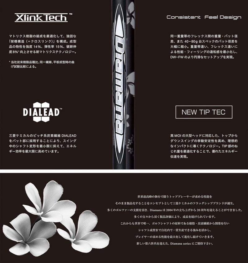 三菱ケミカルDiamanaWBウッド用カーボンシャフト単品日本正規品ディアマナ2026年モデル