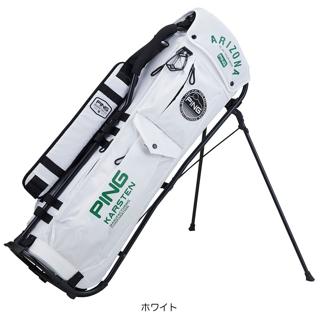 PING パイプ フレームスタンド式 キャディバッグ 9型/ホワイト PING ピン CB-N2503 パイプフレームスタンド 9型 キャディバッグ