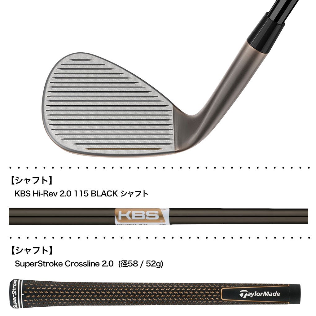 テーラーメイドHi-Toe 5ウェッジメンズ左用スチールシャフト2026年モデルUSA直輸入品