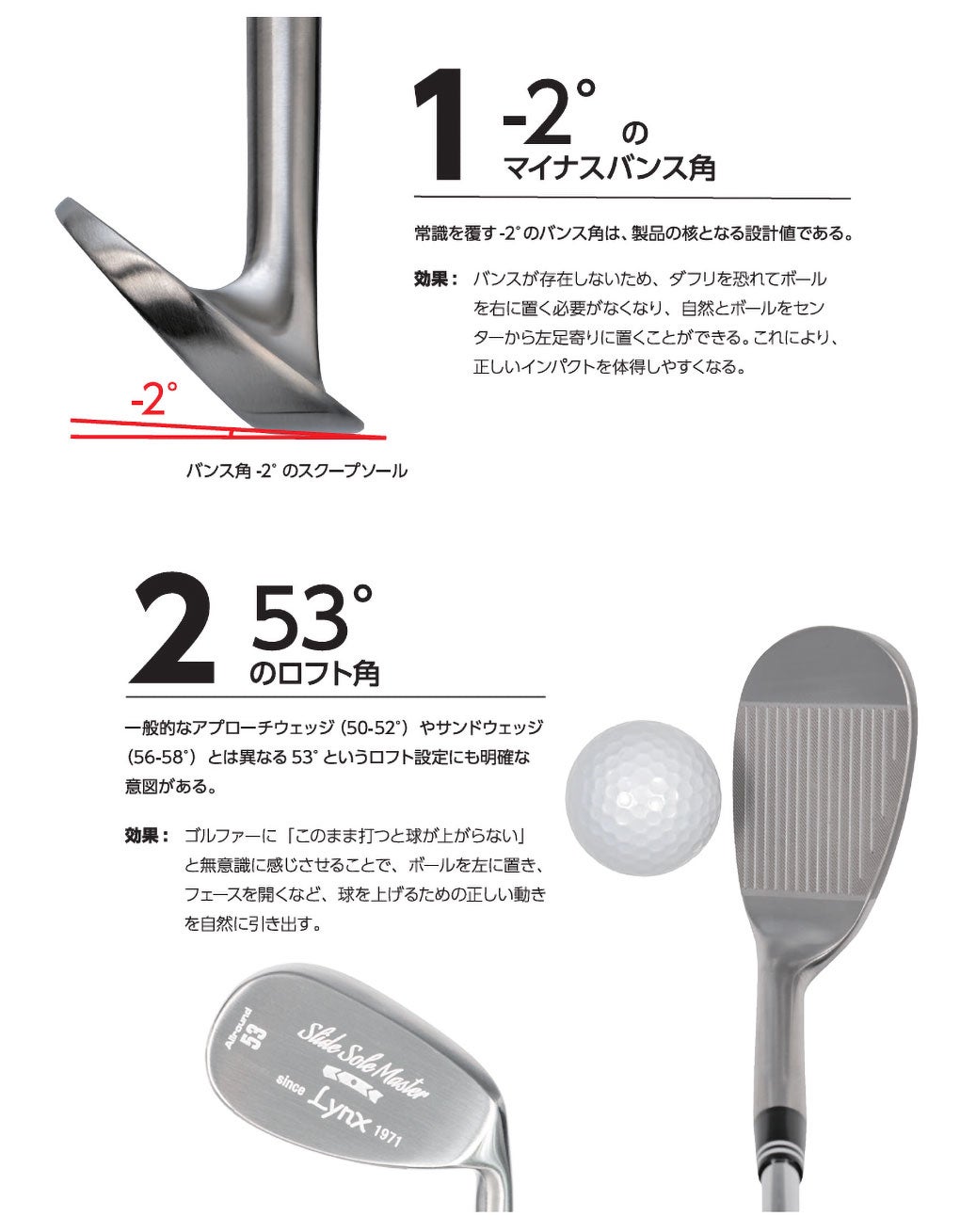 Lynxリンクススライドソールマスターウェッジゴルフクラブ日本正規品