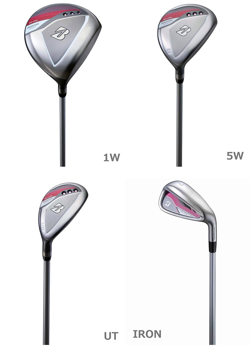 ブリヂストンゴルフBG-100Lレディースキャディバッグ付8本セット