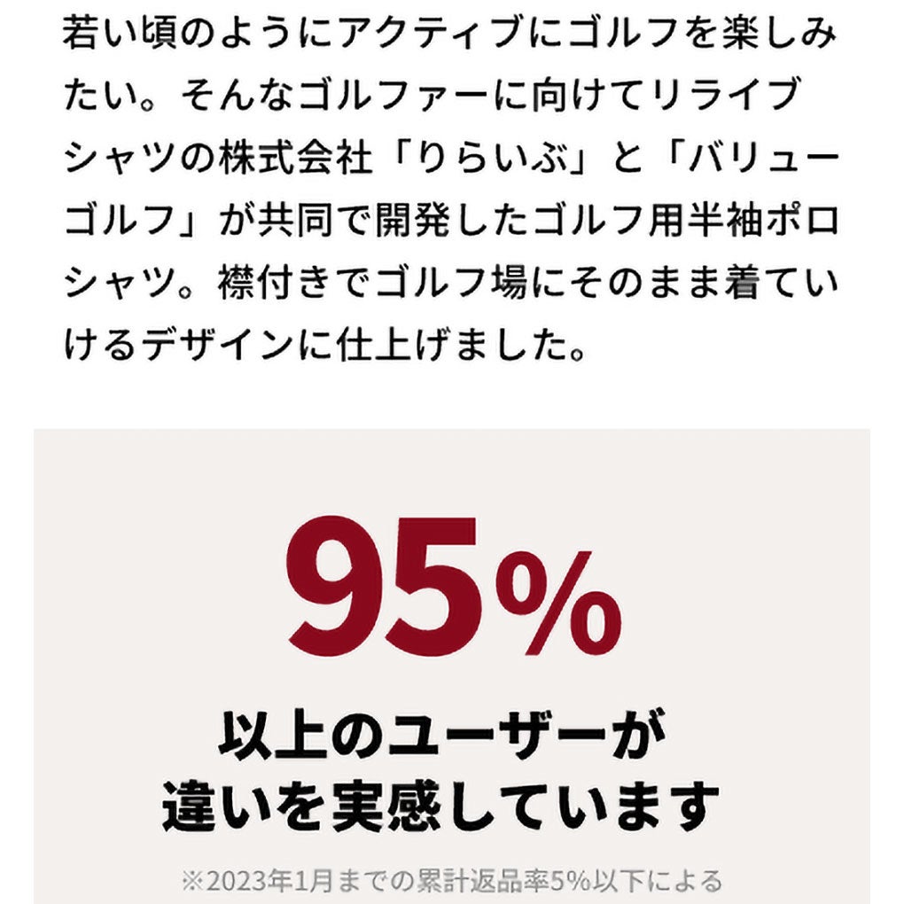 リライブウェアの着用に関するユーザーアンケート結果 95%以上が違いを実感