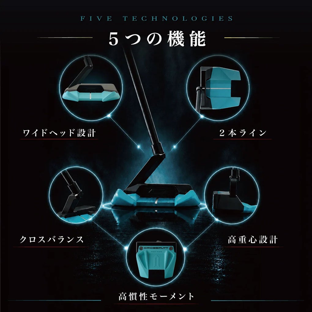 クロスパットゴルフWIDEWINGパターメンズ右用ゴルフクラブ