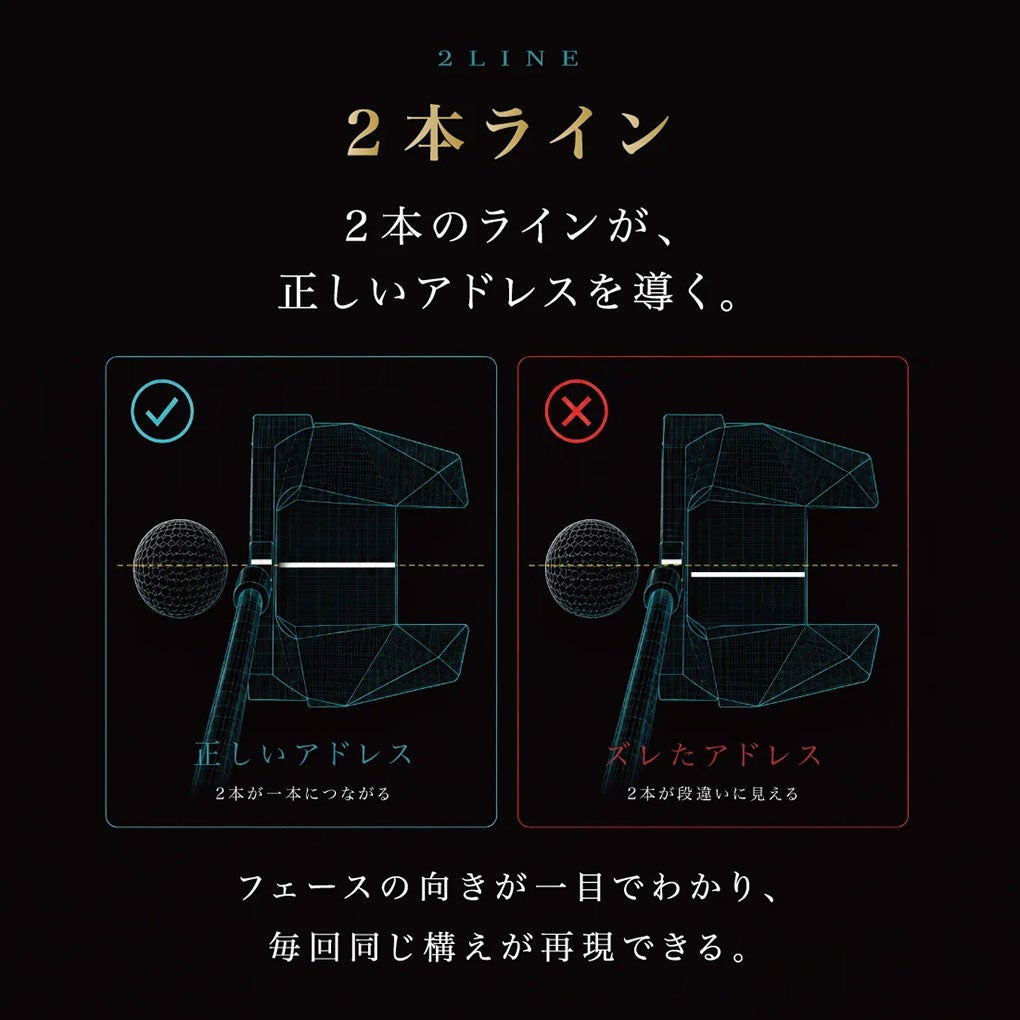 クロスパットゴルフWIDEWINGパターメンズ右用ゴルフクラブ